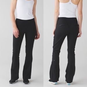 Lululemon &go Take Off Flare Pants Black Athleisure Classic Womens 4